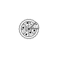 Pizza Symbol modern Vektor Stil. Vektor isoliert Illustration