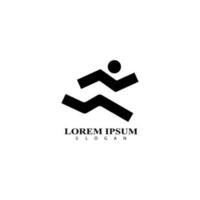 Laufen Logo Vektor Symbol Vorlage isoliert Silhouette