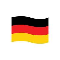 tysk flagga vinka vektor illustration på vit bakgrund.
