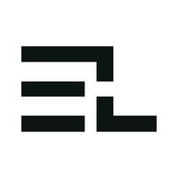 el, le alfabet modern brev logotyp design vektor