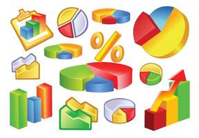 Geschäft Investition Finanzen Marketing Präsentation farbig 3d Diagramm vektor