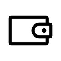 plånbok ikon. pengar eller kontanter behållare symbol. vektor. vektor