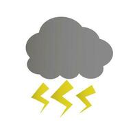 eben Design Blitz Wetter Symbol. Donner. Vektor. vektor