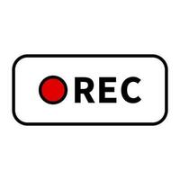 rec Logo Symbol. Aufzeichnung Schießen. Vektor. vektor