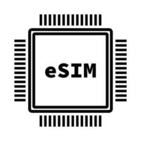 enkel esim chip ikon. vektor. vektor