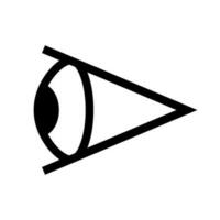 einfach Auge Seite Symbol. Vektor. vektor