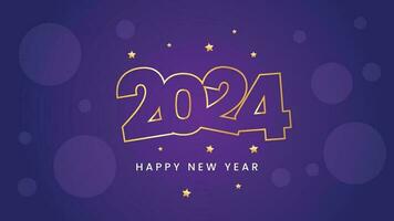 glücklich Neu Jahr 2024 Hintergrund Design Vorlage vektor