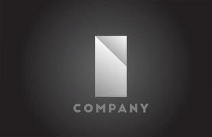 vit och svart jag geometriska alfabetet brev logotyp för företag. företags brading och bokstäver med futuristisk design och lutning för företaget vektor