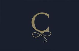 c elegantes Monogramm Ornament Alphabet Buchstaben Logo Symbol für Unternehmen. Vintage Corporate Branding und Schriftzug Design für Luxusprodukte und Unternehmen vektor