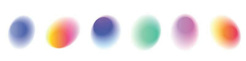Sanft Pastell- Gradient Kreis. runden Design mit Licht, glühen. Vektor Abbildungen isoliert auf Weiß Hintergrund.