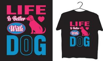 Hunde-T-Shirt-Design vektor