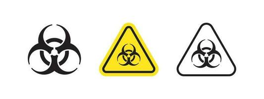 tecken av biologisk fara. varning tecken. varning tecken. vektor skalbar grafik