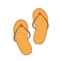 flip flops ikon isolera på vit bakgrund. tofflor vektor illustration. sandal strand ha på sig