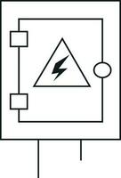 Linie Symbole verbunden zu Energie, elektrisch Energie, Elektrizität. Gliederung Symbol Sammlung. Vektor Illustration. editierbar Schlaganfall