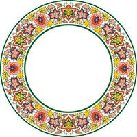 Vektor runden farbig National indisch Ornament. Kreis ethnisch Muster von indisch Zivilisation