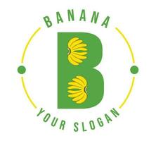 Banane b Logo, Banane Logo Innerhalb das Brief b. vektor