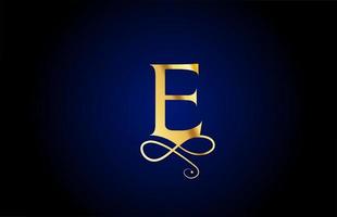 goldenes e elegantes Monogramm-Alphabet-Buchstaben-Symbol-Logo-Design. Vintage Corporate Branding für Luxusprodukte und Unternehmen vektor