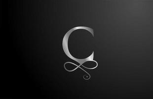 grå c elegant monogram alfabetet brev ikon logo design. vintage företags brading för lyxprodukter och företag vektor