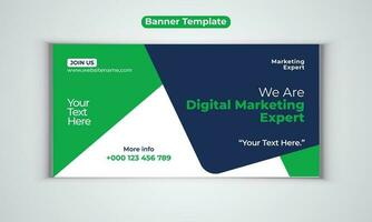 Digital Marketing Agentur Geschäft Banner Design Vektor Vorlage