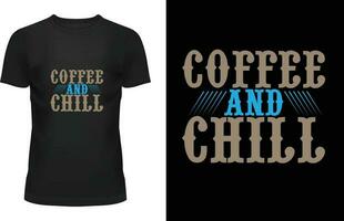 Kaffee-T-Shirt-Design vektor