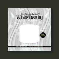 kosmetika skönhet produkt PR försäljning baner social media posta mall för rabatt vektor