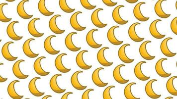 golden Halbmond Mond einstellen Hintergrund vektor