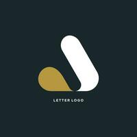 Brief ein Logo Design Vektor mit kreativ einzigartig Konzept