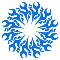 Blau Farbe ethnisch Mandala patern Design Illustration. perfekt zum Logos, Symbole, Aufkleber, Tätowierungen, Design Elemente zum Webseiten, Anzeige und mehr. vektor