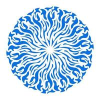 Blau Farbe ethnisch Mandala patern Design Illustration. perfekt zum Logos, Symbole, Aufkleber, Tätowierungen, Design Elemente zum Webseiten, Anzeige und mehr. vektor