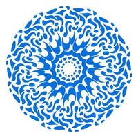 Blau Farbe ethnisch Mandala patern Design Illustration. perfekt zum Logos, Symbole, Aufkleber, Tätowierungen, Design Elemente zum Webseiten, Anzeige und mehr. vektor