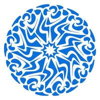 Blau Farbe ethnisch Mandala patern Design Illustration. perfekt zum Logos, Symbole, Aufkleber, Tätowierungen, Design Elemente zum Webseiten, Anzeige und mehr. vektor