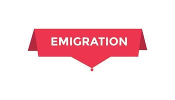 emigration knapp webb baner mallar. vektor illustration