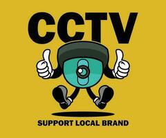 Jahrgang Illustration von cctv Vektor t Hemd Design, Vektor Grafik, typografisch Poster oder T-Shirts Straße tragen und städtisch Stil