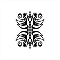 årgång barock victorian ram blommig gräns prydnad blad skrolla graverat retro blommig dekorativ design mönster svart och vit tatuering japansk filigran kalligrafi vektor batik, illustration klass