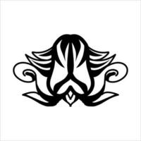 årgång barock victorian ram blommig gräns prydnad blad skrolla graverat retro blommig dekorativ design mönster svart och vit tatuering japansk filigran kalligrafi vektor batik, illustration klass