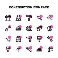 Konstruktiondick Gliederung Symbol Pack vektor