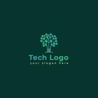 Technologie Logo Vorlage Vektor Illustration Grafik geometrisch Technik Logo