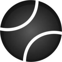 Tennis Ball Symbol Über Weiß Hintergrund Vektor Illustration. Tennis Ball Silhouette Logo Konzept, Clip Art