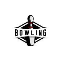 Bowling Sport Logo Vektor auf Weiß Hintergrund