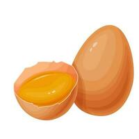 Hähnchen Ei. Backen und Kochen Zutaten. gesund organisch Lebensmittel. vektor