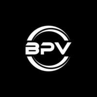 bpv brev logotyp design i illustration. vektor logotyp, kalligrafi mönster för logotyp, affisch, inbjudan, etc.