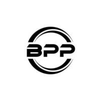 bpp brev logotyp design i illustration. vektor logotyp, kalligrafi mönster för logotyp, affisch, inbjudan, etc.