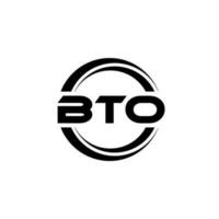 bto brev logotyp design i illustration. vektor logotyp, kalligrafi mönster för logotyp, affisch, inbjudan, etc.