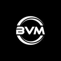 bvm brev logotyp design i illustration. vektor logotyp, kalligrafi mönster för logotyp, affisch, inbjudan, etc.