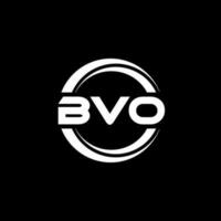 bvo brev logotyp design i illustration. vektor logotyp, kalligrafi mönster för logotyp, affisch, inbjudan, etc.