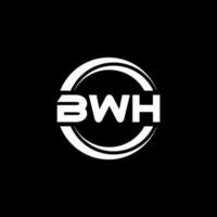 bwh Brief Logo Design im Illustration. Vektor Logo, Kalligraphie Designs zum Logo, Poster, Einladung, usw.