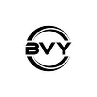 bvy Brief Logo Design im Illustration. Vektor Logo, Kalligraphie Designs zum Logo, Poster, Einladung, usw.