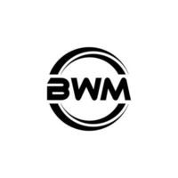 bwm brev logotyp design i illustration. vektor logotyp, kalligrafi mönster för logotyp, affisch, inbjudan, etc.