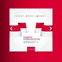 Singapur Unabhängigkeitstag Feier Vektor Vorlage Design Illustration