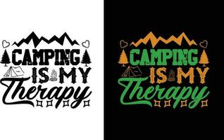 Camping ist meine Therapie t Hemd Design .Camping t Hemd kostenlos Datei vektor